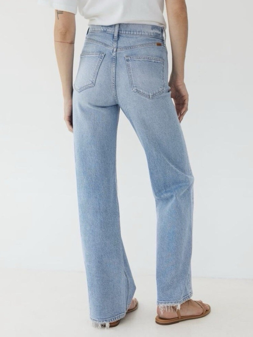 AYR Light Blue Wide-Leg Ripped Jeans - Picture 3 of 16